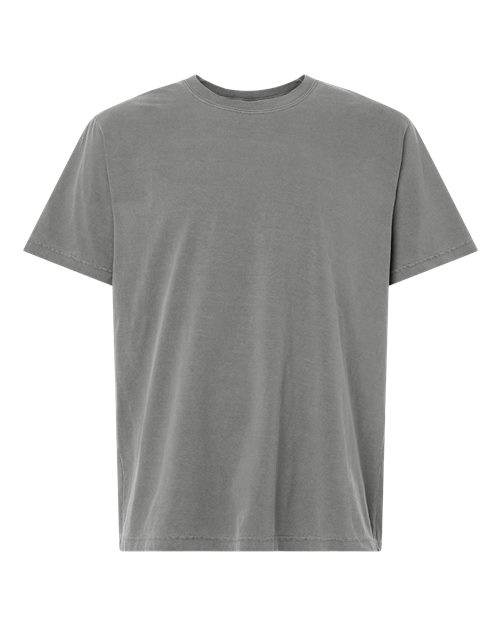 Unisex Heavyweight Garment-Dyed Tee - Front - B08306092 - Washed Grey