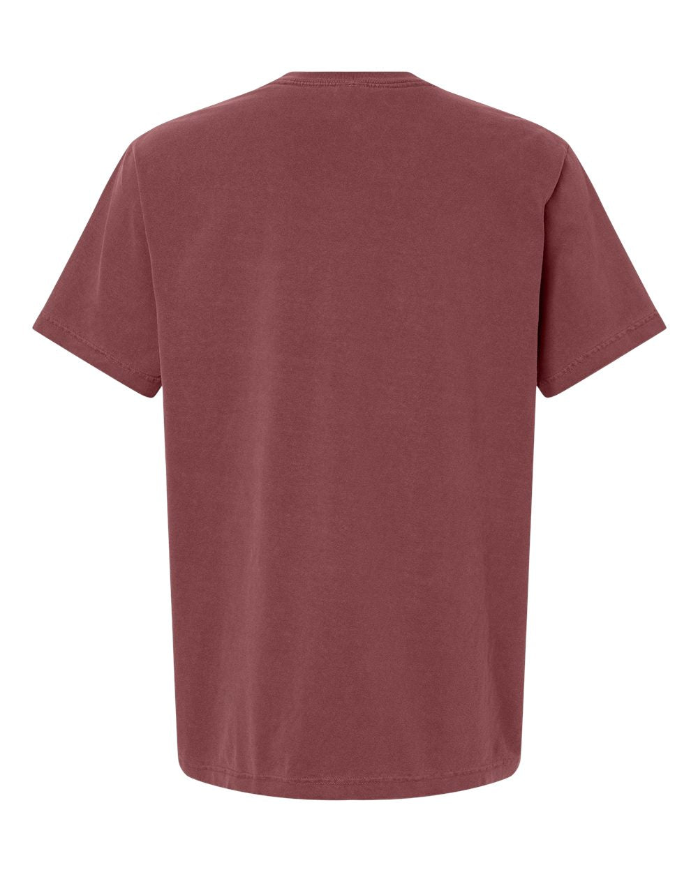 Unisex Heavyweight Garment-Dyed Tee - Back - B08306532 - Washed Maroon
