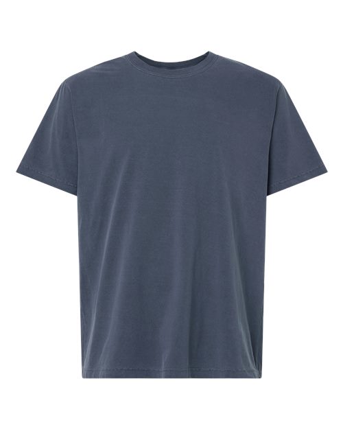Unisex Heavyweight Garment-Dyed Tee - Front - B08306132 - Washed Navy