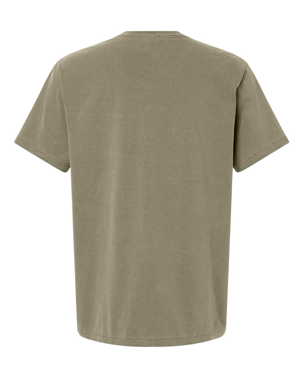 Unisex Heavyweight Garment-Dyed Tee - Back - B08306542 - Washed Olive