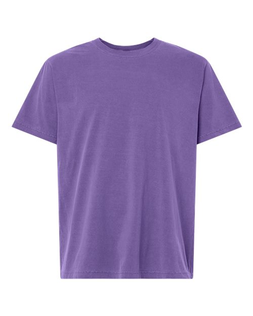 Unisex Heavyweight Garment-Dyed Tee - Front - B08306152 - Washed Purple
