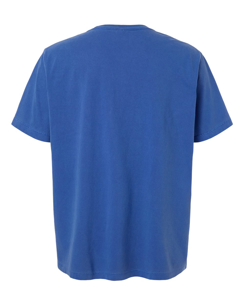 Unisex Heavyweight Garment-Dyed Tee - Back - B08306182 - Washed Royal Blue