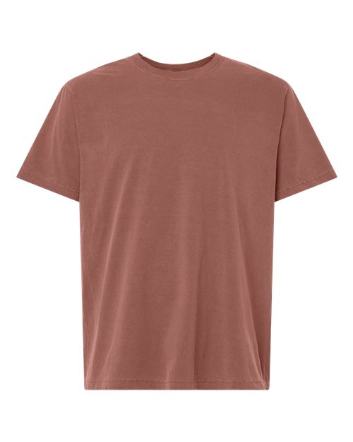 Unisex Heavyweight Garment-Dyed Tee - Front - B08306212 - Washed Chestnut