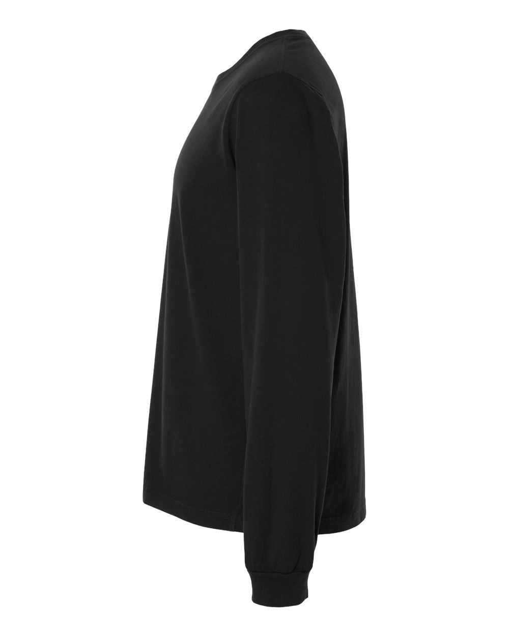 Unisex Heavyweight Garment-Dyed Long Sleeve Tee - DirectSide - B08406502 - Black