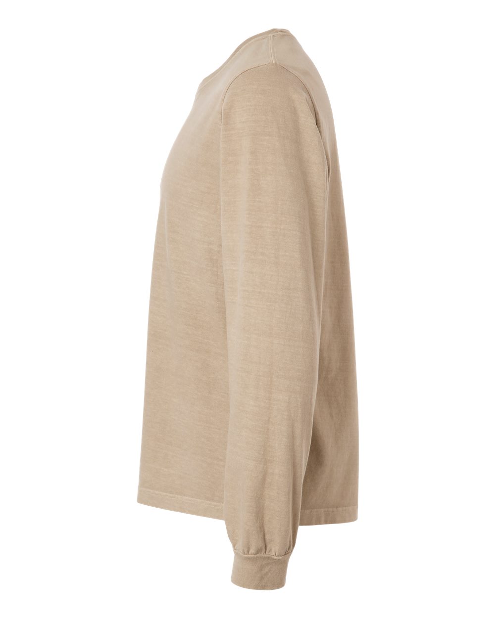 Unisex Heavyweight Garment-Dyed Long Sleeve Tee - DirectSide - B08406242 - Khaki
