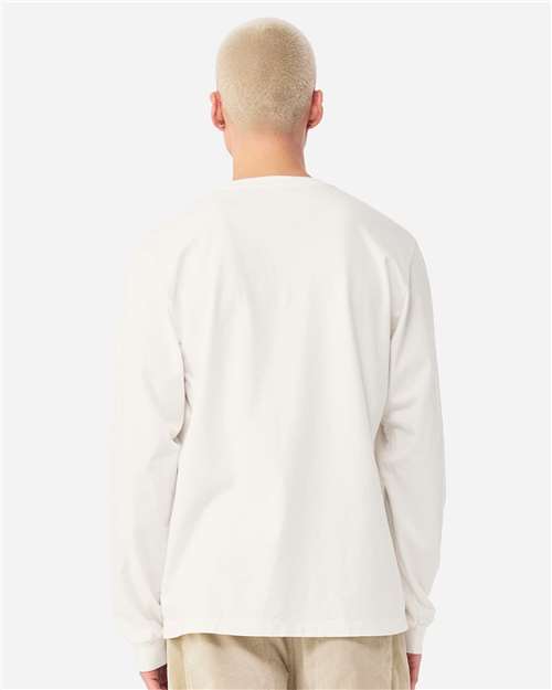 Unisex Heavyweight Garment-Dyed Long Sleeve Tee - OnModelBack - B08406002 - Vintage White