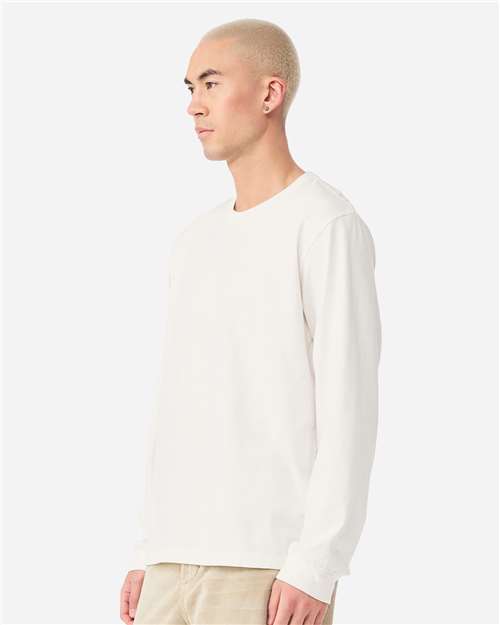 Unisex Heavyweight Garment-Dyed Long Sleeve Tee - OnModelSide - B08406002 - Vintage White
