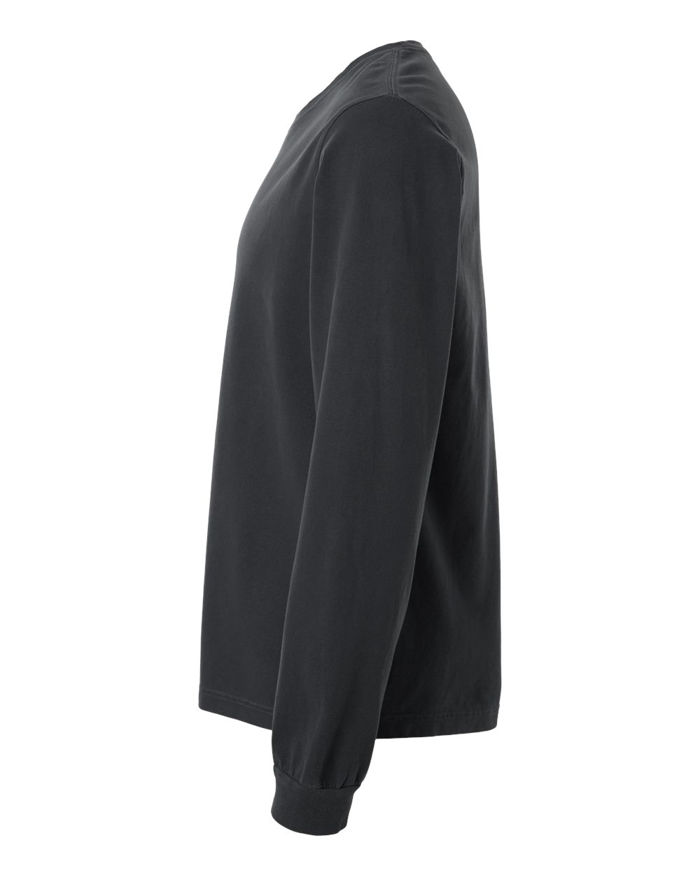 Unisex Heavyweight Garment-Dyed Long Sleeve Tee - DirectSide - B08406102 - Washed Black