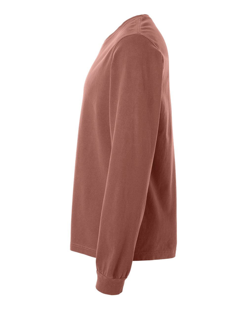 Unisex Heavyweight Garment-Dyed Long Sleeve Tee - DirectSide - B08406602 - Washed Chestnut