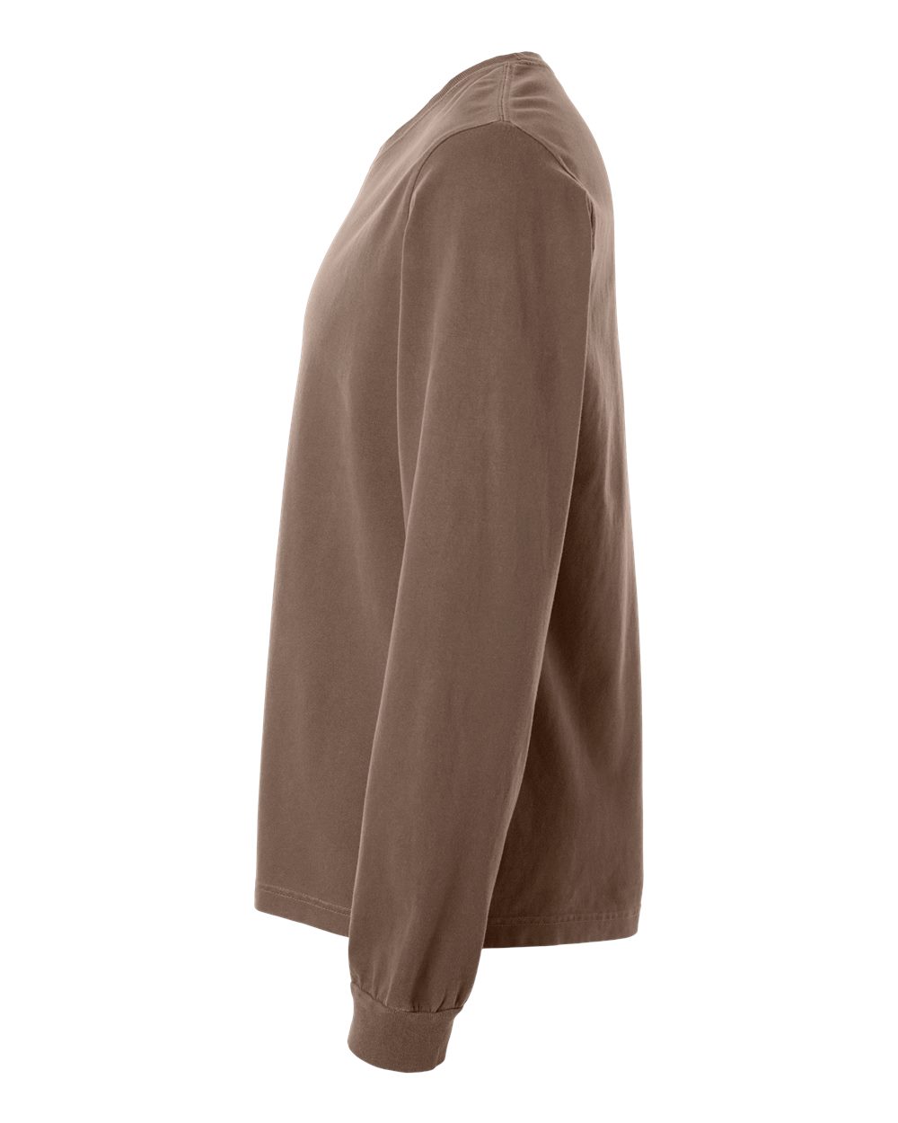 Unisex Heavyweight Garment-Dyed Long Sleeve Tee - DirectSide - B08406112 - Washed Cocoa