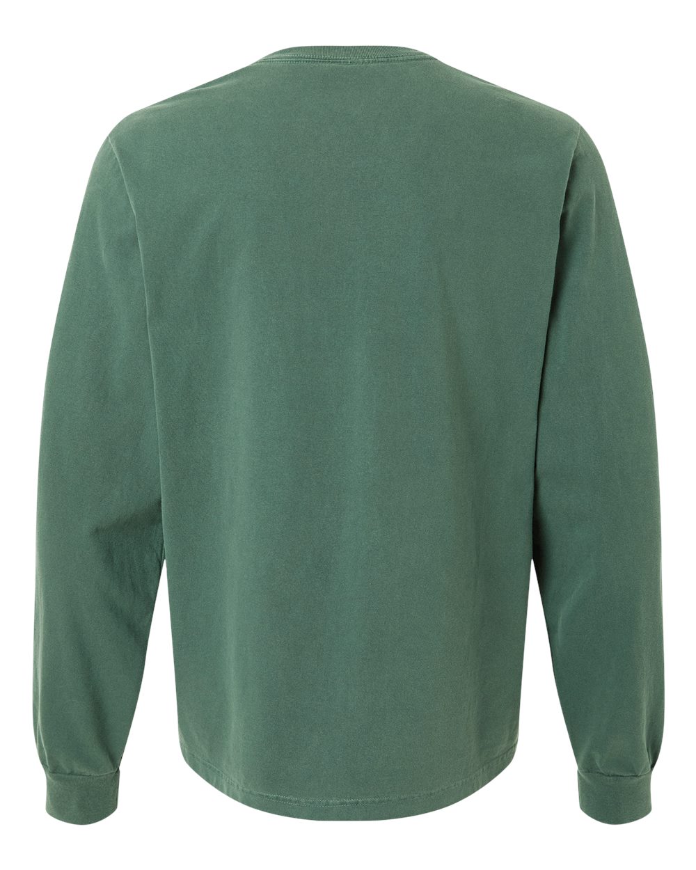 Unisex Heavyweight Garment-Dyed Long Sleeve Tee - Back - B08406542 - Washed Pine