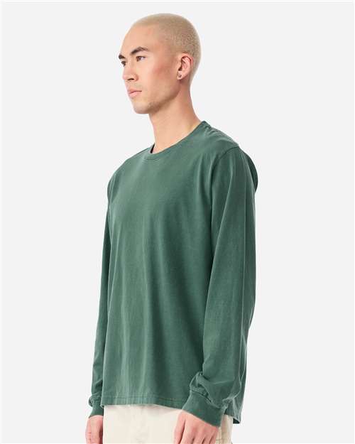 Unisex Heavyweight Garment-Dyed Long Sleeve Tee - OnModelSide - B08406542 - Washed Pine