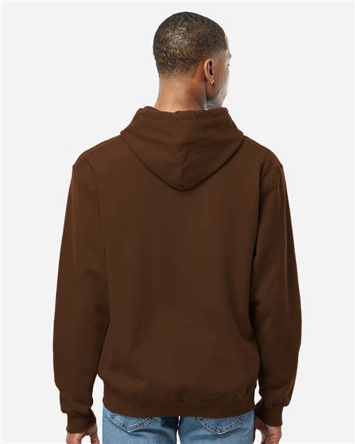 Unisex Fleece Hooded Sweatshirt - OnModelBack - B31359562 - Brown