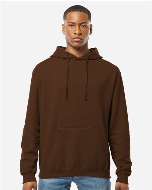 Unisex Fleece Hooded Sweatshirt - OnModelFront - B31359562 - Brown