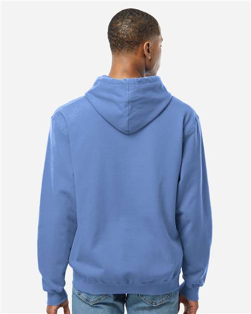Unisex Fleece Hooded Sweatshirt - OnModelBack - B31359262 - Columbia Blue