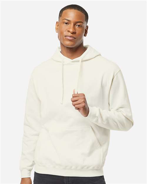 Unisex Fleece Hooded Sweatshirt - OnModelFront - B31359272 - Natural