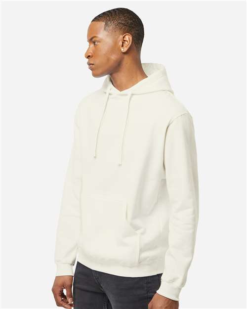 Unisex Fleece Hooded Sweatshirt - OnModelSide - B31359272 - Natural