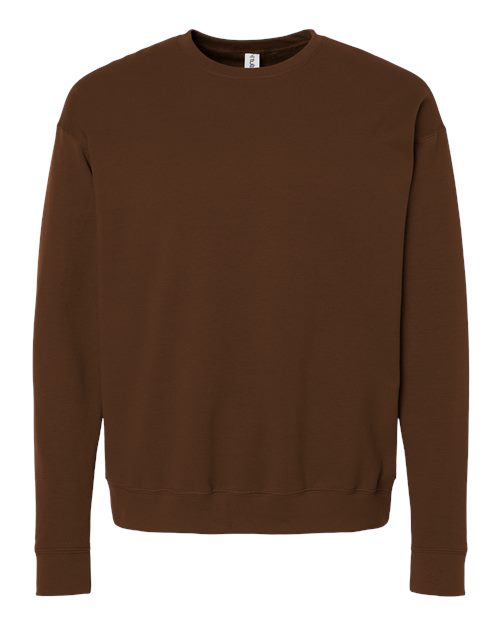 Unisex Fleece Crewneck Sweatshirt - Front - B10459562 - Brown