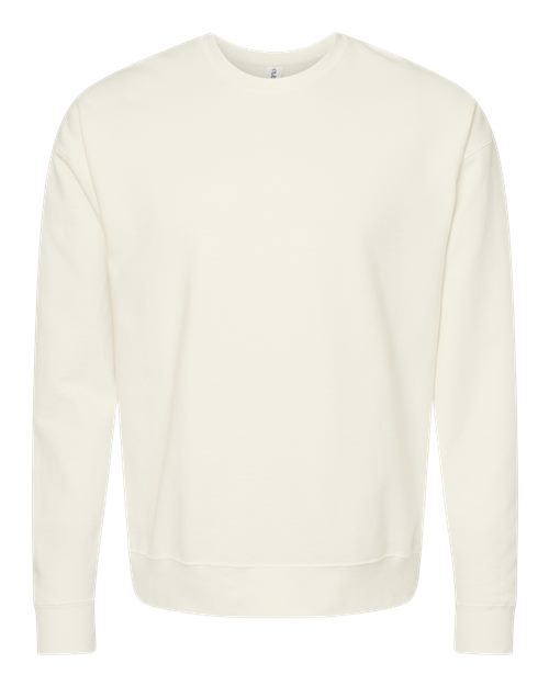 Unisex Fleece Crewneck Sweatshirt - Front - B10459232 - Natural