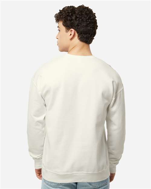 Unisex Fleece Crewneck Sweatshirt - OnModelBack - B10459232 - Natural