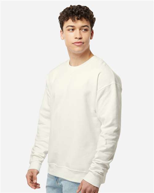 Unisex Fleece Crewneck Sweatshirt - OnModelSide - B10459232 - Natural