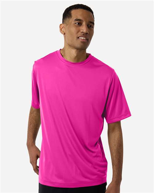 Unisex Capital Performance T-Shirt - OnModelFront - B254A7112 - Bright Magenta