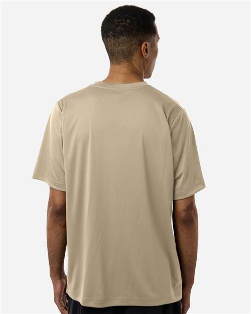 Unisex Capital Performance T-Shirt - OnModelBack - B254A7132 - Desert Khaki