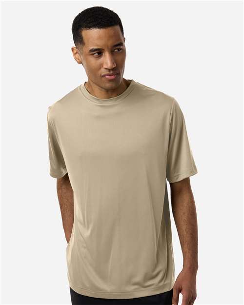 Unisex Capital Performance T-Shirt - OnModelFront - B254A7132 - Desert Khaki