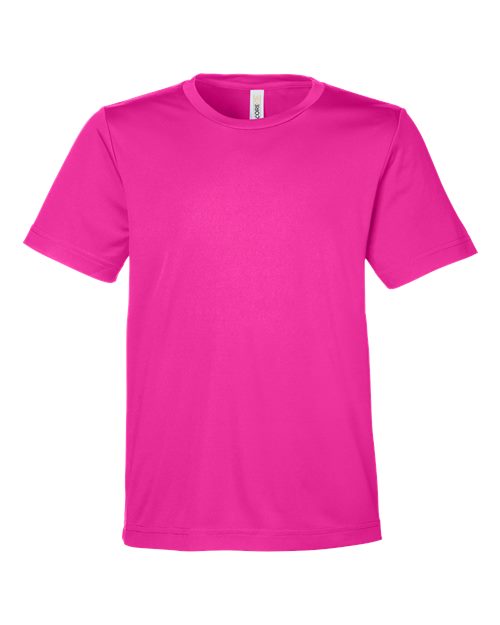 Youth Capital Performance T-Shirt - Front - B268A7312 - Bright Magenta