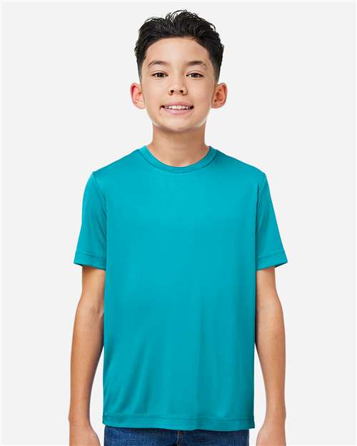 Youth Capital Performance T-Shirt - OnModelFront - B268A7992 - Clear Teal