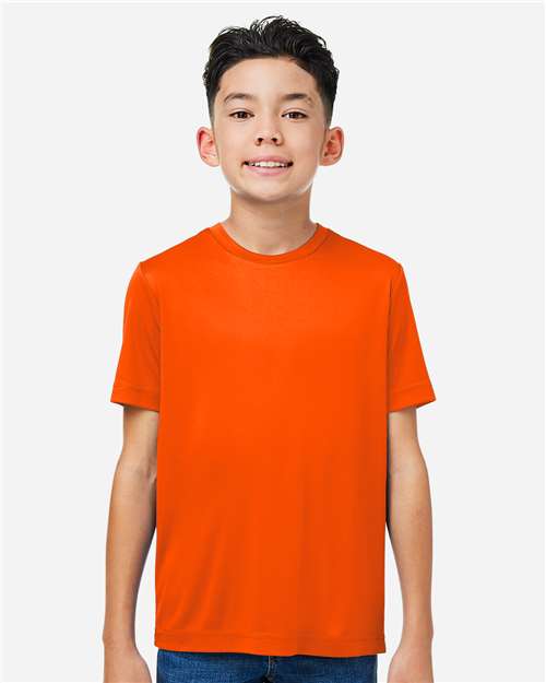 Youth Capital Performance T-Shirt - OnModelFront - B268A7682 - Safety Orange