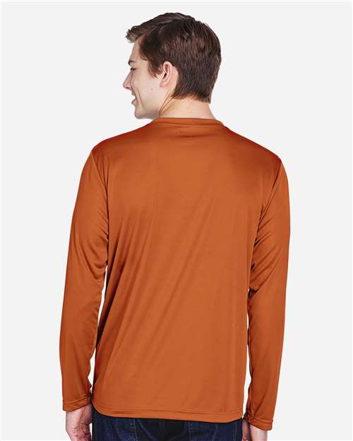 Men's Zone Performance Long Sleeve T-Shirt - OnModelBack - B675D9682 - Sport Burnt Orange