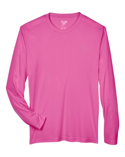 Men's Zone Performance Long Sleeve T-Shirt - Front - B675D9302 - Sport Charity Pink