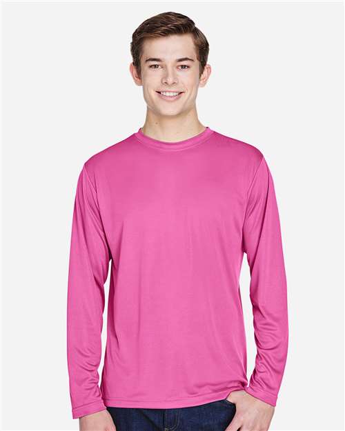 Men's Zone Performance Long Sleeve T-Shirt - OnModelFront - B675D9302 - Sport Charity Pink