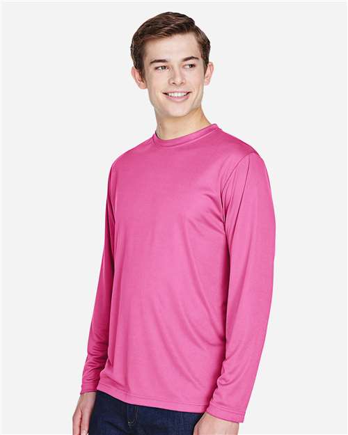 Men's Zone Performance Long Sleeve T-Shirt - OnModelSide - B675D9302 - Sport Charity Pink