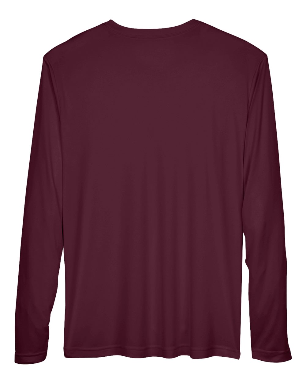 Men's Zone Performance Long Sleeve T-Shirt - Back - B675D9522 - Sport Dark Maroon