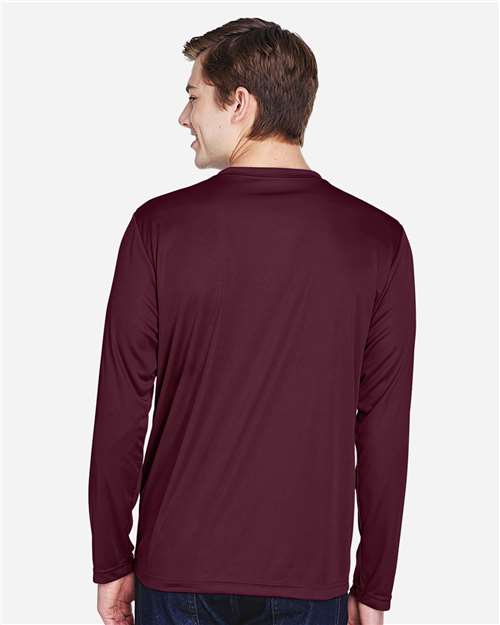 Men's Zone Performance Long Sleeve T-Shirt - OnModelBack - B675D9522 - Sport Dark Maroon