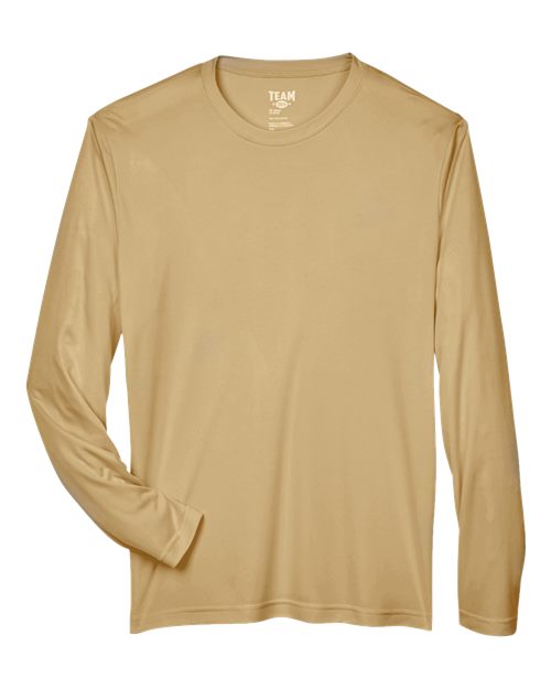Men's Zone Performance Long Sleeve T-Shirt - Front - B675D9402 - Sport Vegas Gold