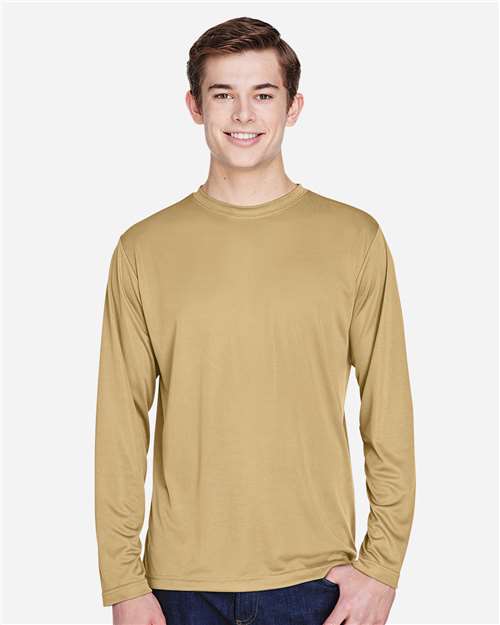 Men's Zone Performance Long Sleeve T-Shirt - OnModelFront - B675D9402 - Sport Vegas Gold
