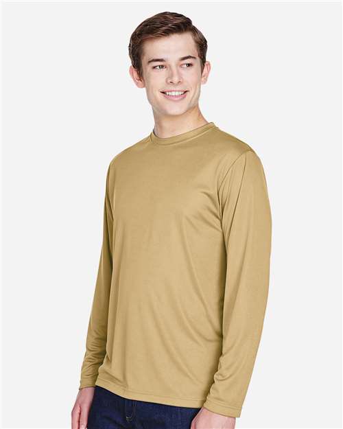 Men's Zone Performance Long Sleeve T-Shirt - OnModelSide - B675D9402 - Sport Vegas Gold