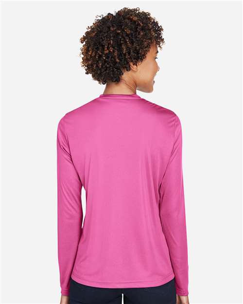 Women's Zone Performance Long Sleeve T-Shirt - OnModelBack - B681D9302 - Sport Charity Pink
