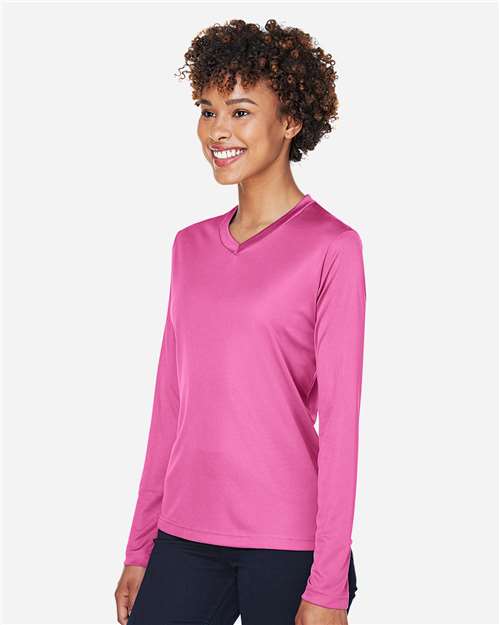 Women's Zone Performance Long Sleeve T-Shirt - OnModelSide - B681D9302 - Sport Charity Pink