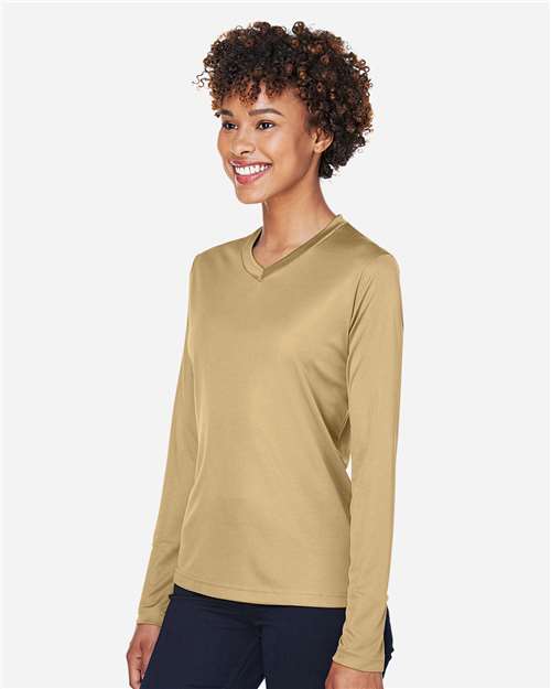 Women's Zone Performance Long Sleeve T-Shirt - OnModelSide - B681D9402 - Sport Vegas Gold