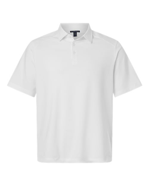 Men's Seaton Pebble Textured Polo - Front - B001B2003 - White