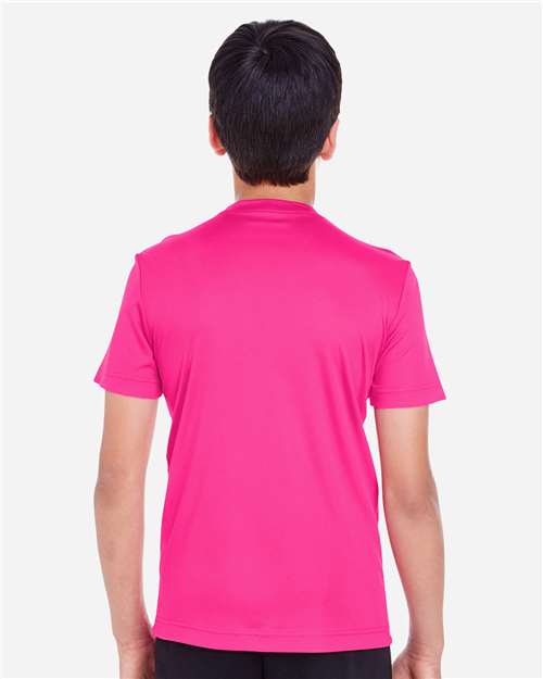 Youth Zone Performance T-Shirt - OnModelBack - B683D9302 - Bright Magenta
