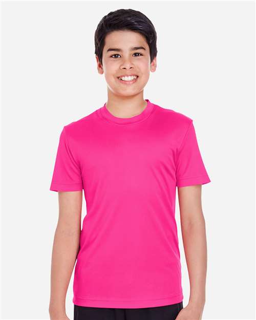 Youth Zone Performance T-Shirt - OnModelFront - B683D9302 - Bright Magenta