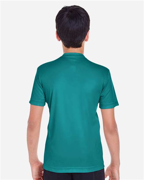 Youth Zone Performance T-Shirt - OnModelBack - B683D9712 - Clear Teal