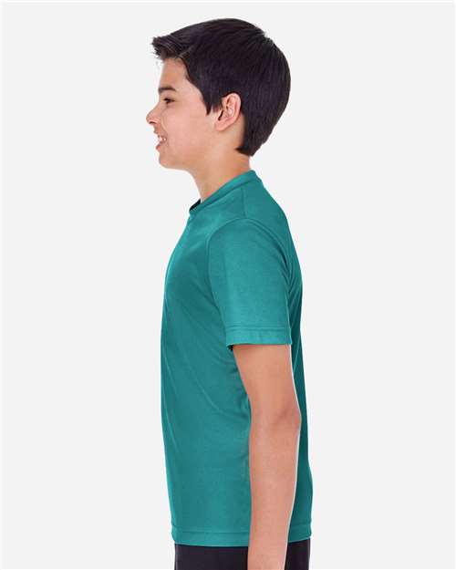 Youth Zone Performance T-Shirt - OnModelSide - B683D9712 - Clear Teal