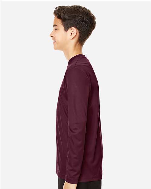 Youth Zone Performance Long Sleeve T-Shirt - OnModelSide - B684D9522 - Sport Dark Maroon
