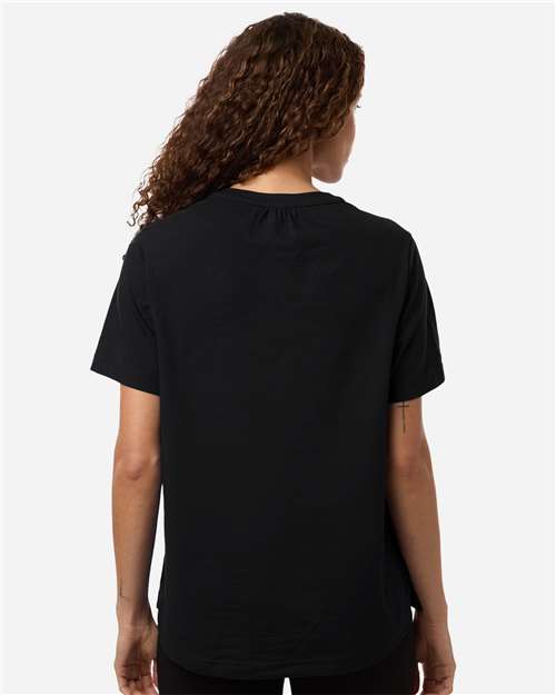 Women's Seaton Pebble Textured Polo - OnModelBack - B002B2502 - Black